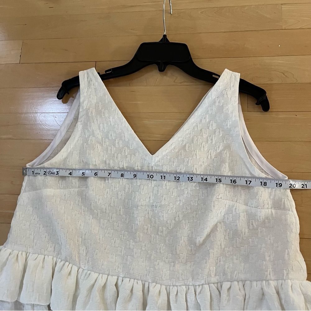 Naya Rea Mila Peplum Midi Fairy Peasant Boho Dress in White 12 NWOT - Picture 10 of 12